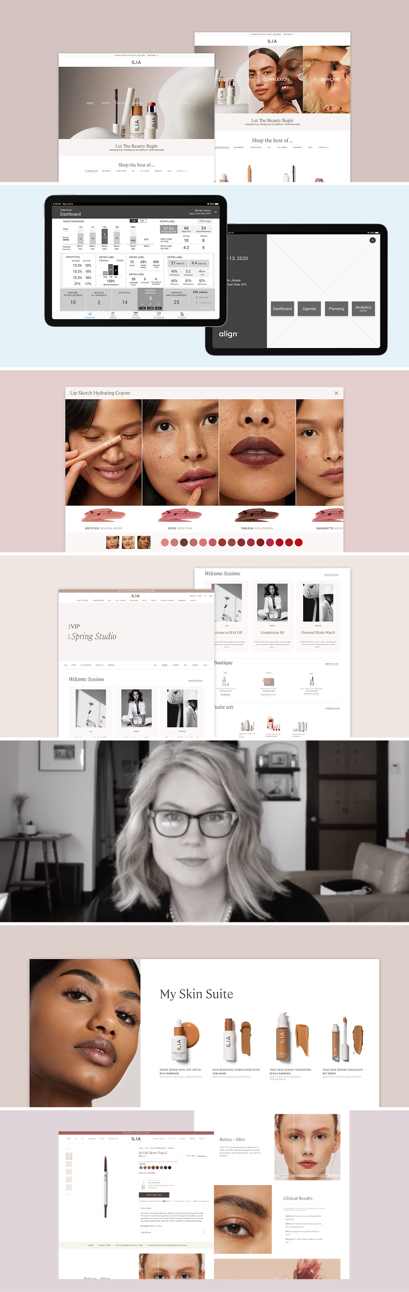 Array of project mockups.