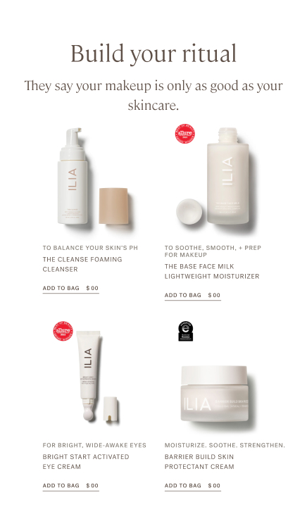 Skincare recommendations.